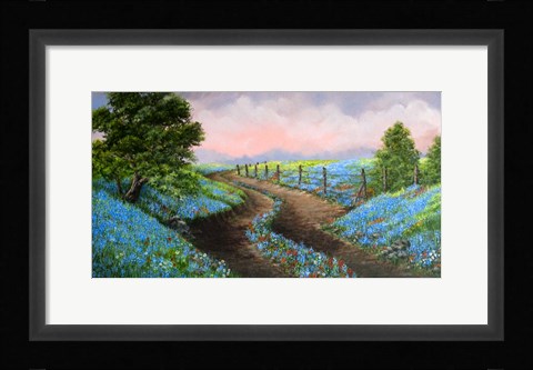 Framed Texas Bluebonnets Print