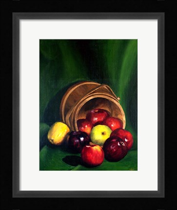 Framed Apple Basket Print
