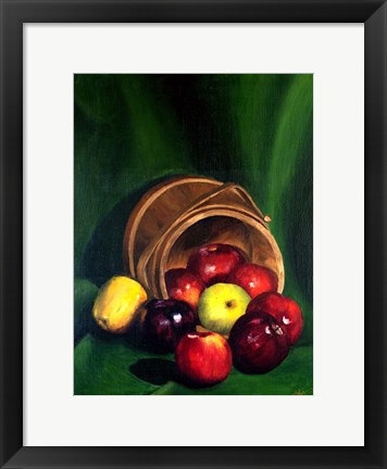 Framed Apple Basket Print