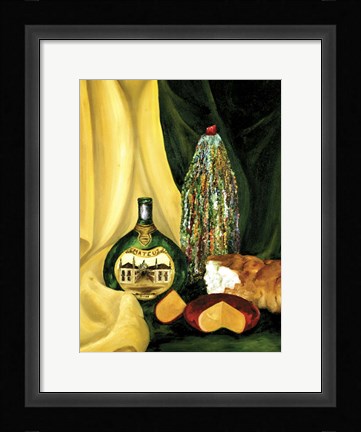 Framed Wine and Cheese Print