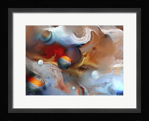 Framed Planet Firefox Print