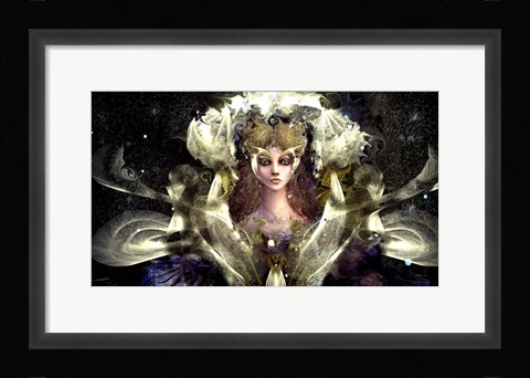 Framed Girl With Yellow Eyes Print