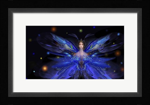 Framed Butterfly Blue Princess Print