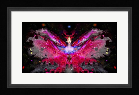 Framed Butterfly Red Dancer Print
