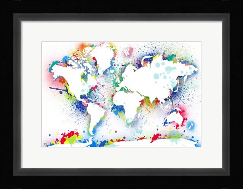 Framed World Map 3 Print