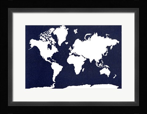 Framed World Map 5 Print