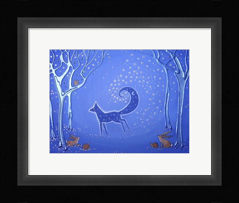 Framed Fox Spirit Bringer Of Night Print