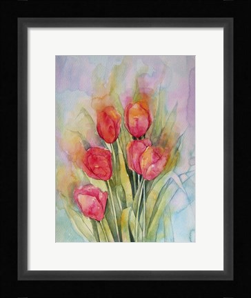 Framed Vibrant Tulips Print