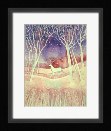 Framed White Stag Print