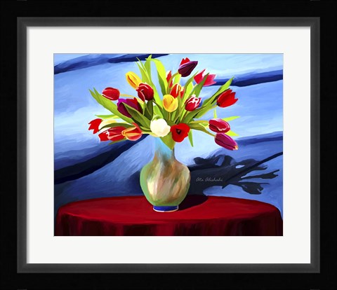 Framed Colorful Flowers Print