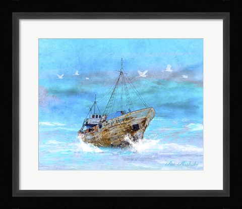 Framed Blue Sea Print