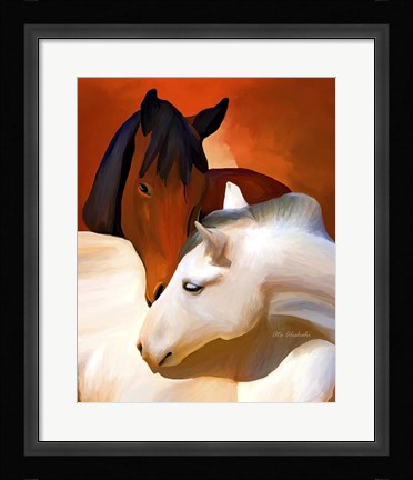 Framed Horse Love Print