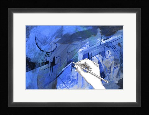 Framed Artist At Work Print