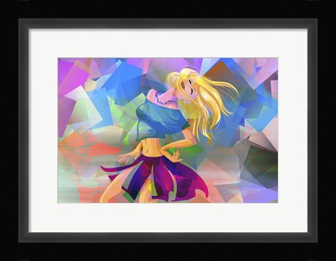 Framed Happy Girl Print