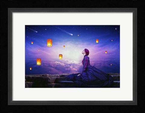 Framed Lights Away Print