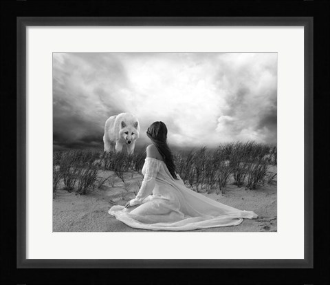 Framed White Wolf Print