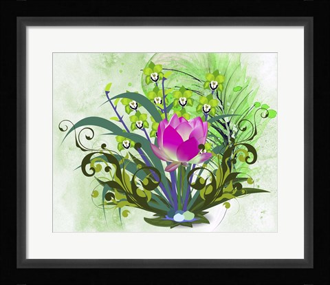Framed Flowers Design 3 Print