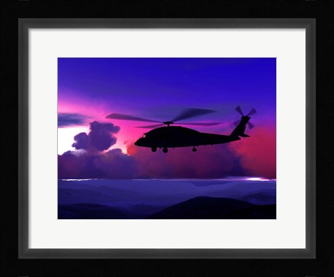 Framed Helicopter Print