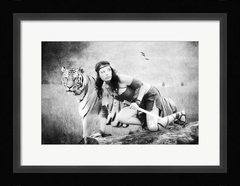 Framed Tiger Girl Print