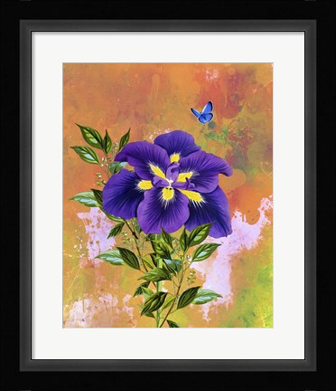 Framed Purple Flower Print