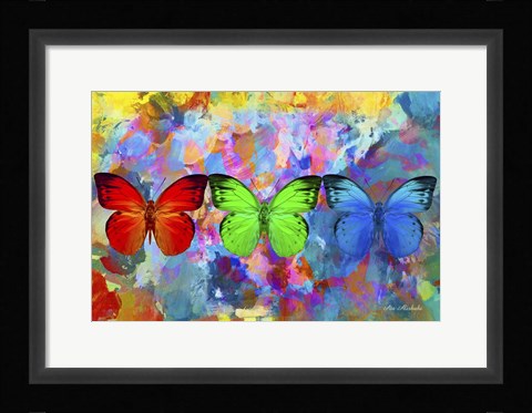 Framed Red, Green &amp; Blue Print