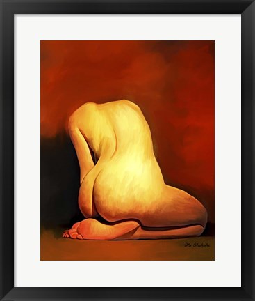 Framed Nude Figure Print