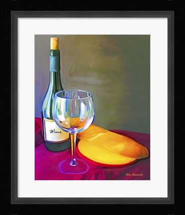 Framed Wine Bread Print