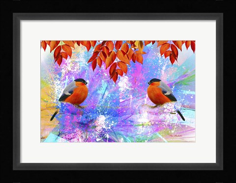 Framed Twin Bird Print