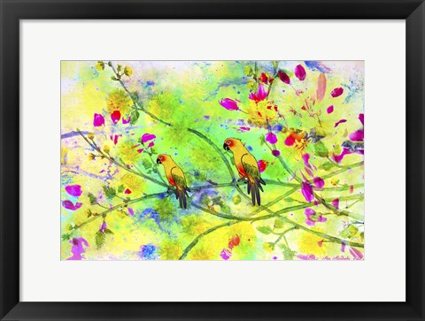 Framed Parrot Forest Print