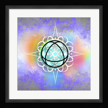 Framed Colors Globe Print