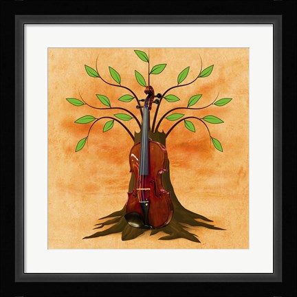 Framed Music Tree Print