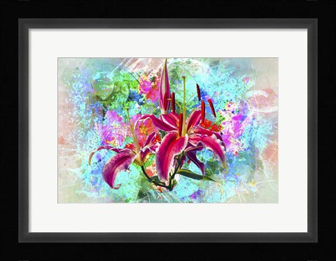 Framed Flower Design M8A Print