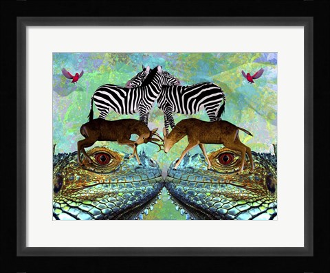 Framed Animal Land 1A Print