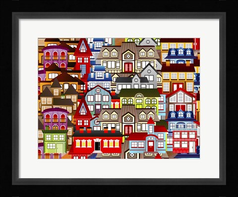 Framed Color City 1A Print