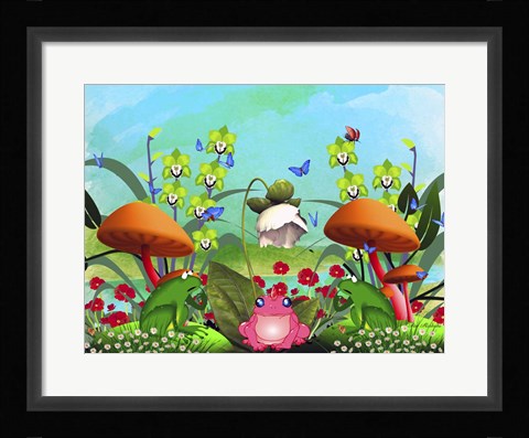 Framed Frogs Queen Print