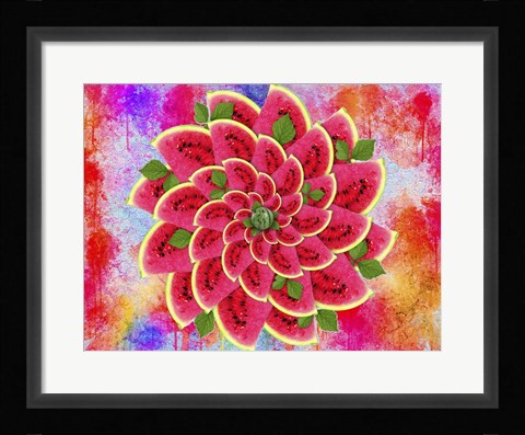 Framed Watermelon Flower Print