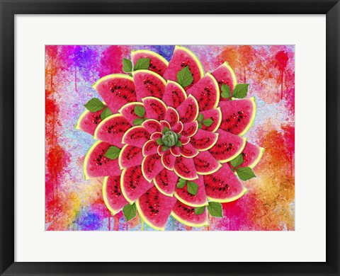 Framed Watermelon Flower Print