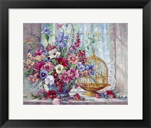 Framed Victorian Blossoms Print