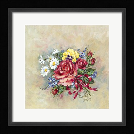 Framed Floral Bouquet Print