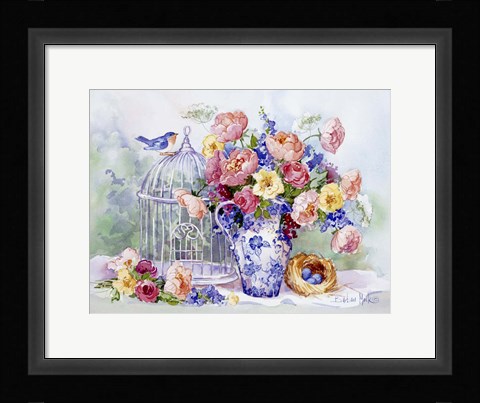 Framed Blue Bird Sonata Print