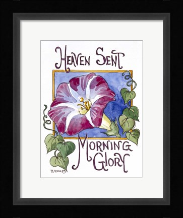 Framed Heaven Sent Mornning Glory-Seed Packet Print