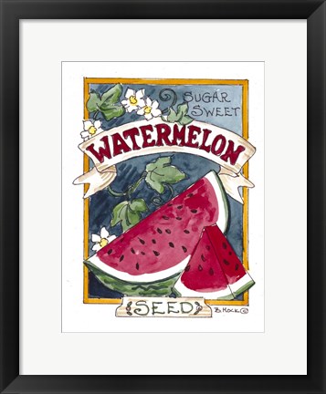 Framed Sugar Sweet Watermelon Print