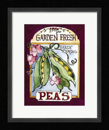 Framed Large Peas Print