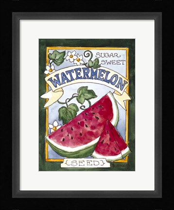 Framed Large Watermelon-Seed Packet Print
