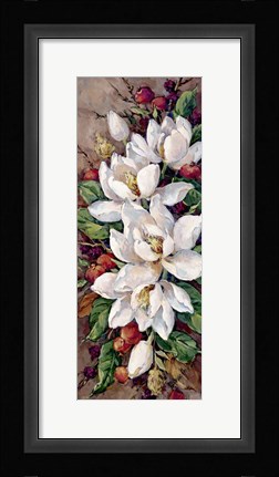 Framed Magnolia Spray I Print