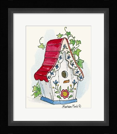 Framed Swiss Family Birdhouse Print