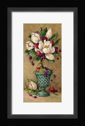 Framed Magnolia Cluster Topiary I Print