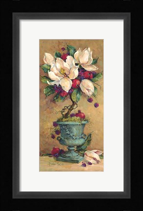 Framed Magnolia Cluster Topiary 2 Print