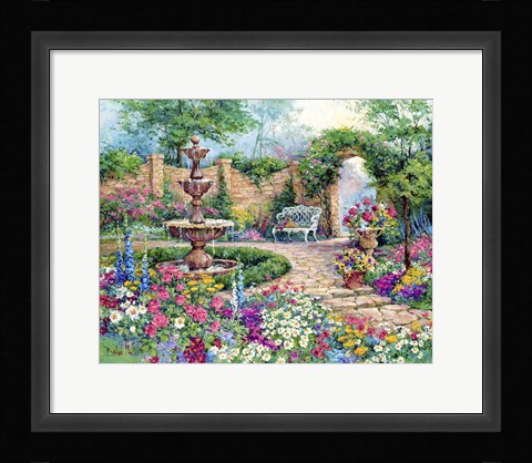 Framed Tranquil Garden Print