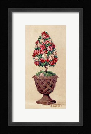 Framed Rose Topiary II Print